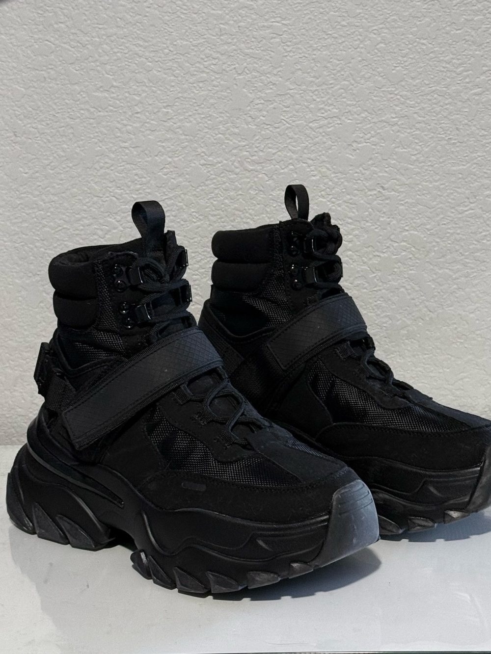 ASOS Design Chunk Lace-up Boot in Black, Size 7